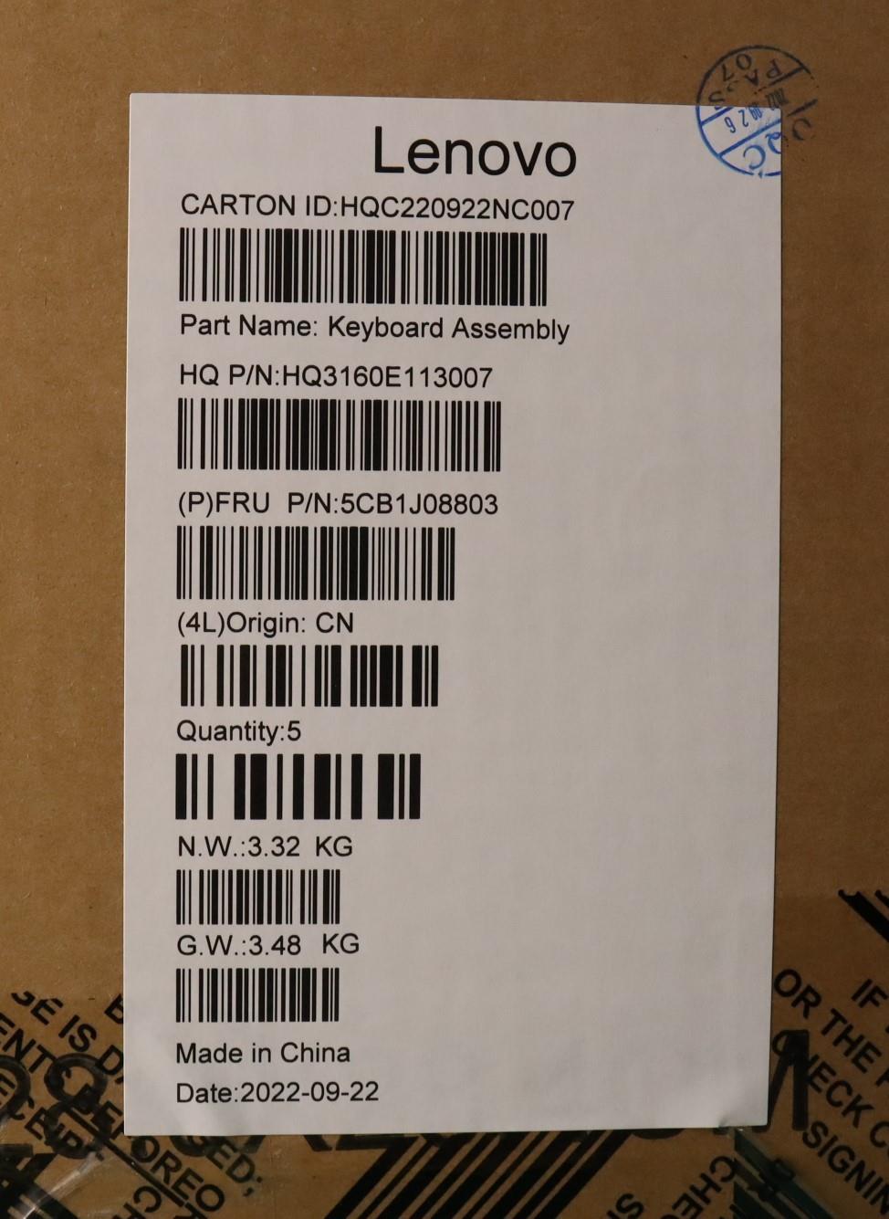 Lenovo Cover Upper Case Asmrus H 82Sn - 5CB1J08803