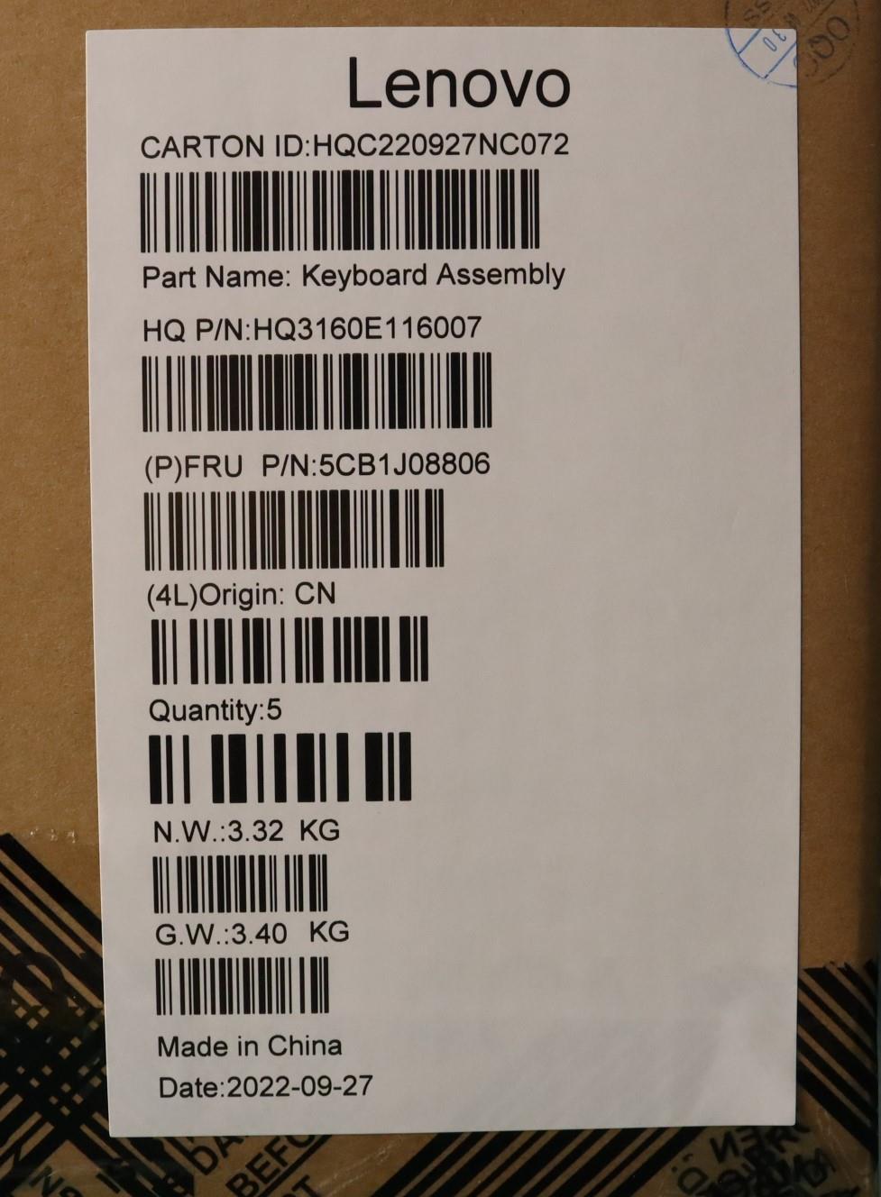 Lenovo Cover Upper Case Asmsws H 82Sn - 5CB1J08806