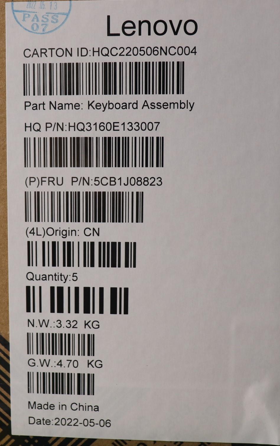 Lenovo Cover Upper Case Asmger H 82Sn - 5CB1J08823
