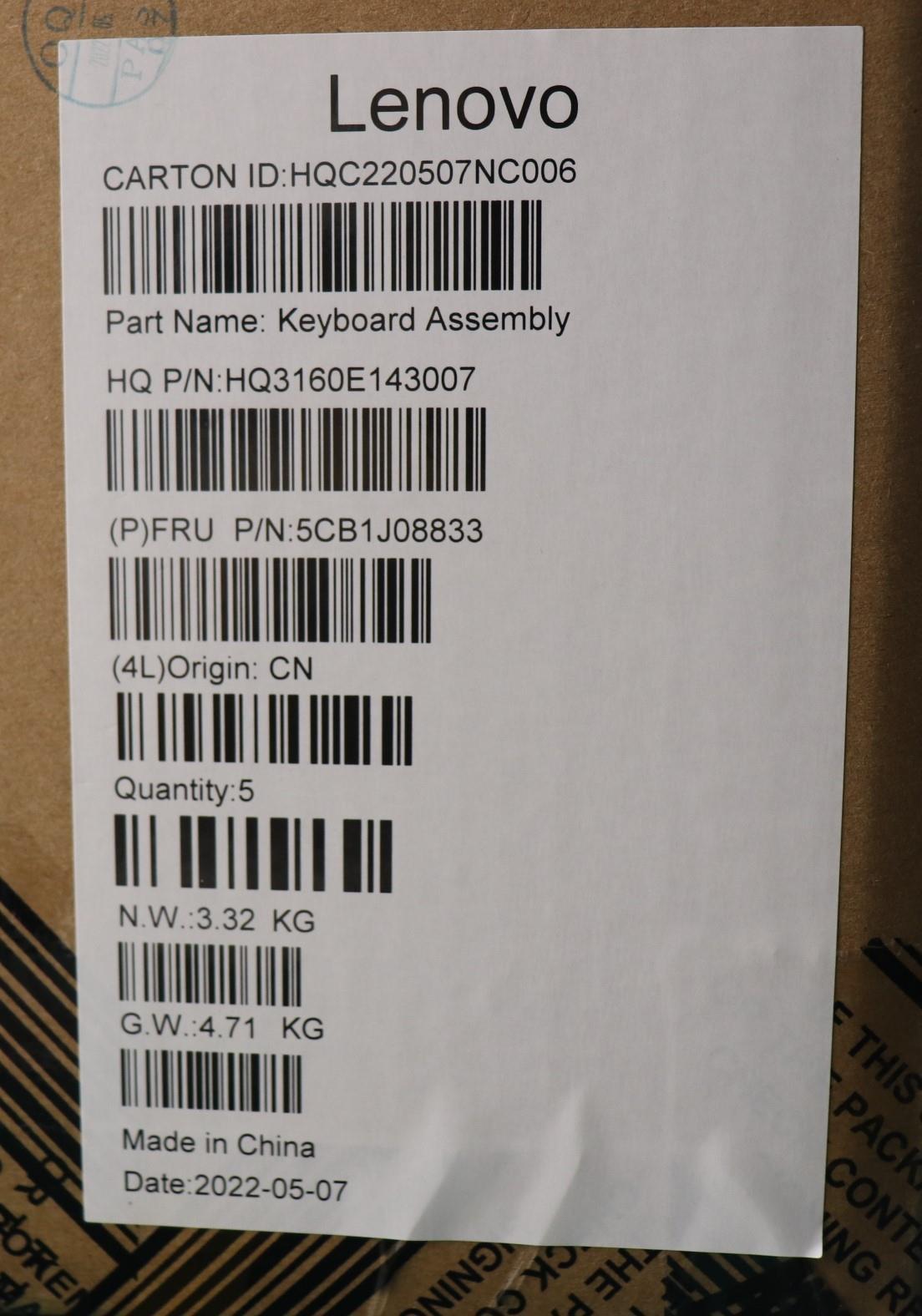 Lenovo Cover Upper Case Asmnordic H82 - 5CB1J08833