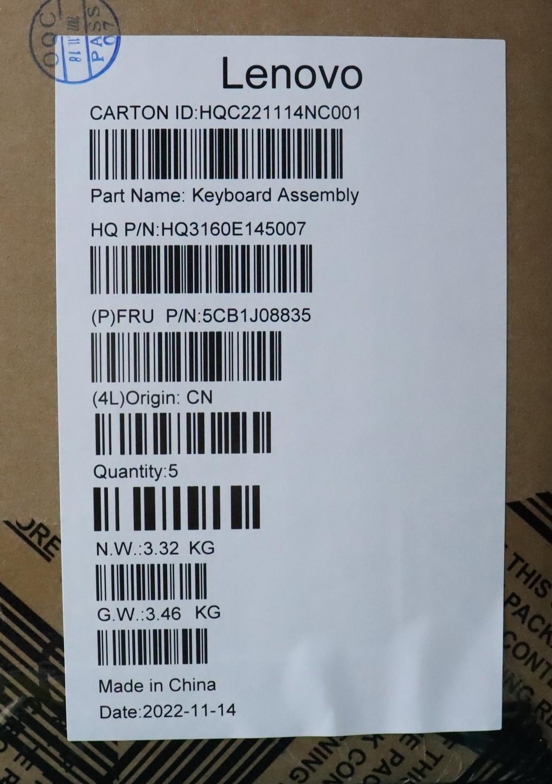 Lenovo Cover Upper Case Asmrus H 82Sn - 5CB1J08835