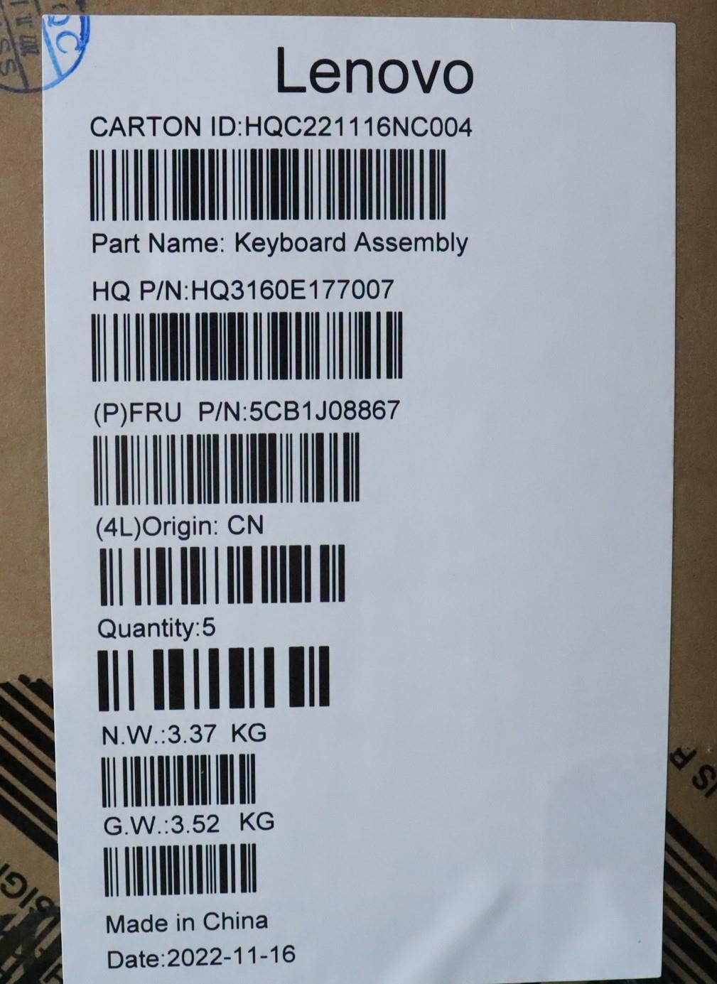 Lenovo Cover Upper Case Asmrus H 82Sn - 5CB1J08867