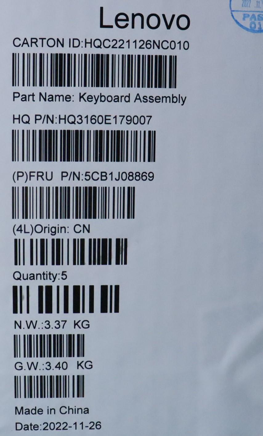 Lenovo Cover Upper Case Asmspa H 82Sn - 5CB1J08869