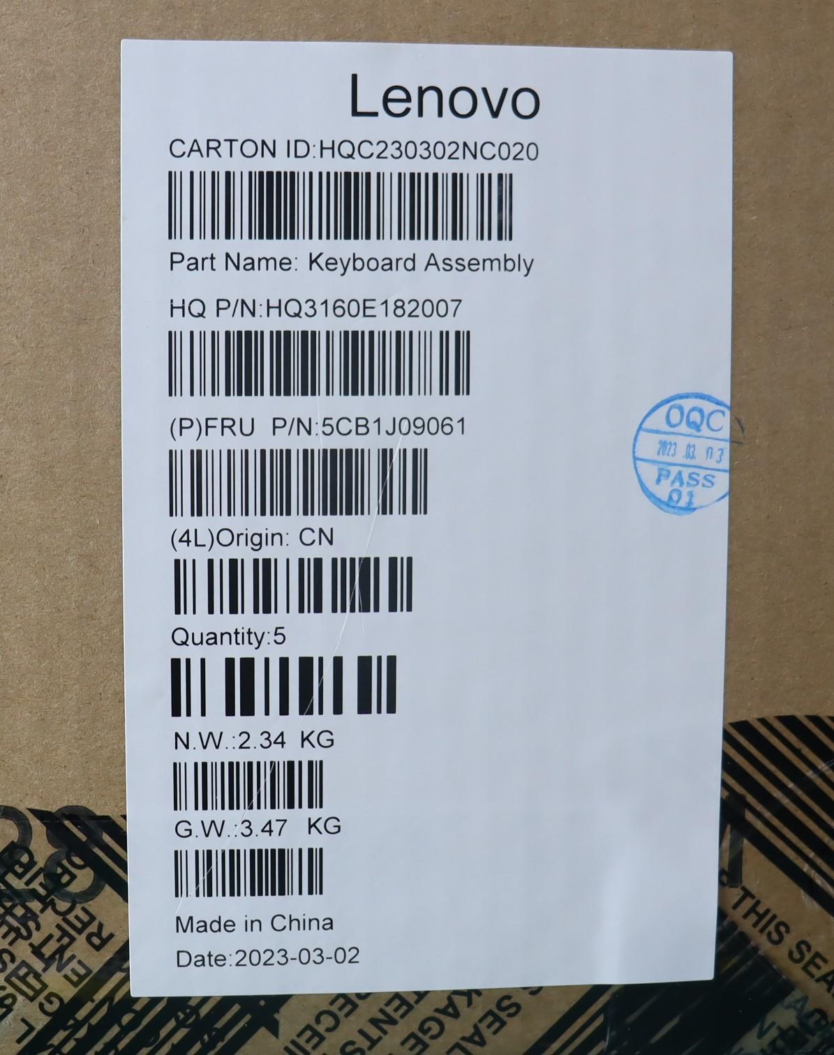 Lenovo Cover Upper Case Asmthai H 82S - 5CB1J09061