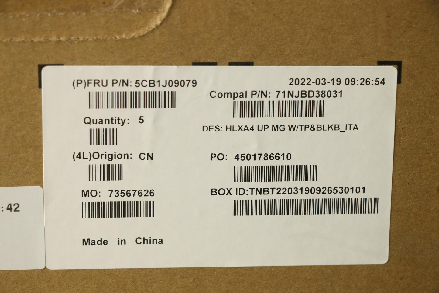 Lenovo Cover Upper Case Assembly Ita - 5CB1J09079