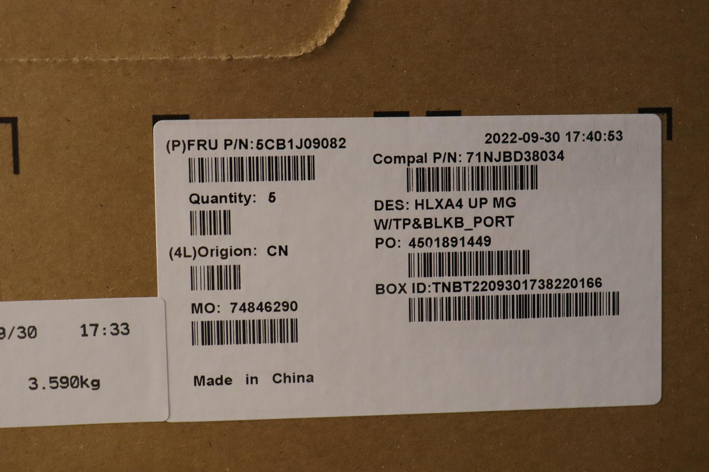 Lenovo Cover Upper Case Assembly Por - 5CB1J09082