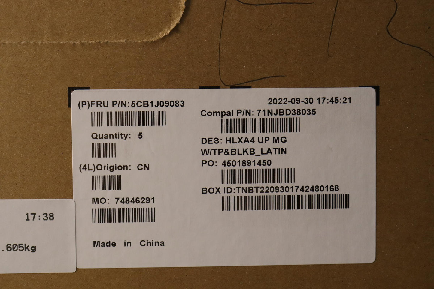 Lenovo Cover Upper Case Assembly La S - 5CB1J09083