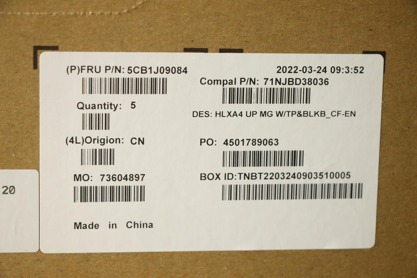 Lenovo Cover Upper Case Assembly Fra/ - 5CB1J09084