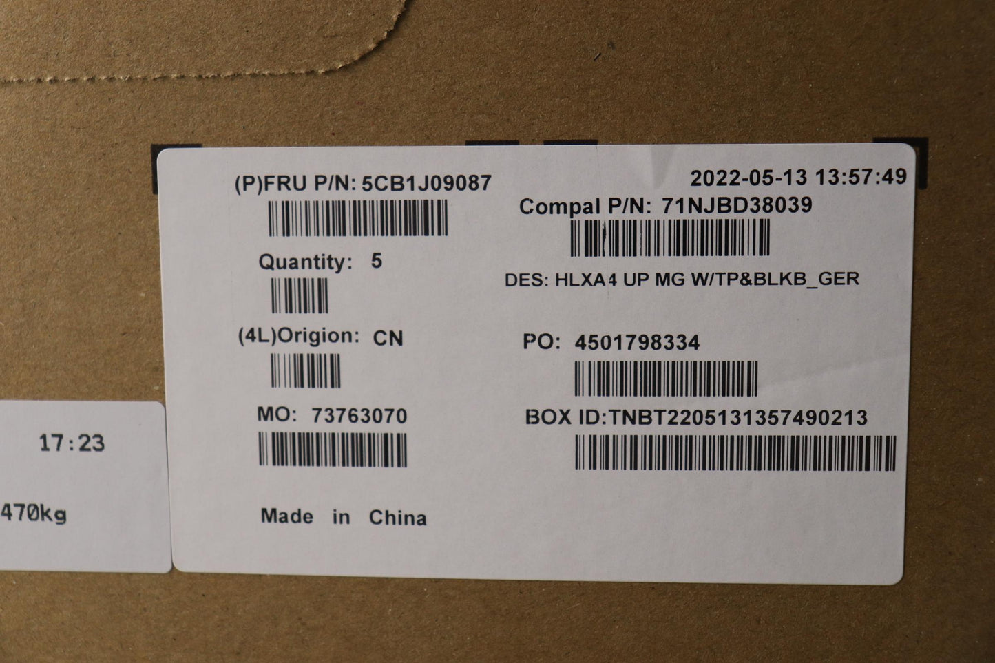 Lenovo Cover Upper Case Assembly Ger - 5CB1J09087