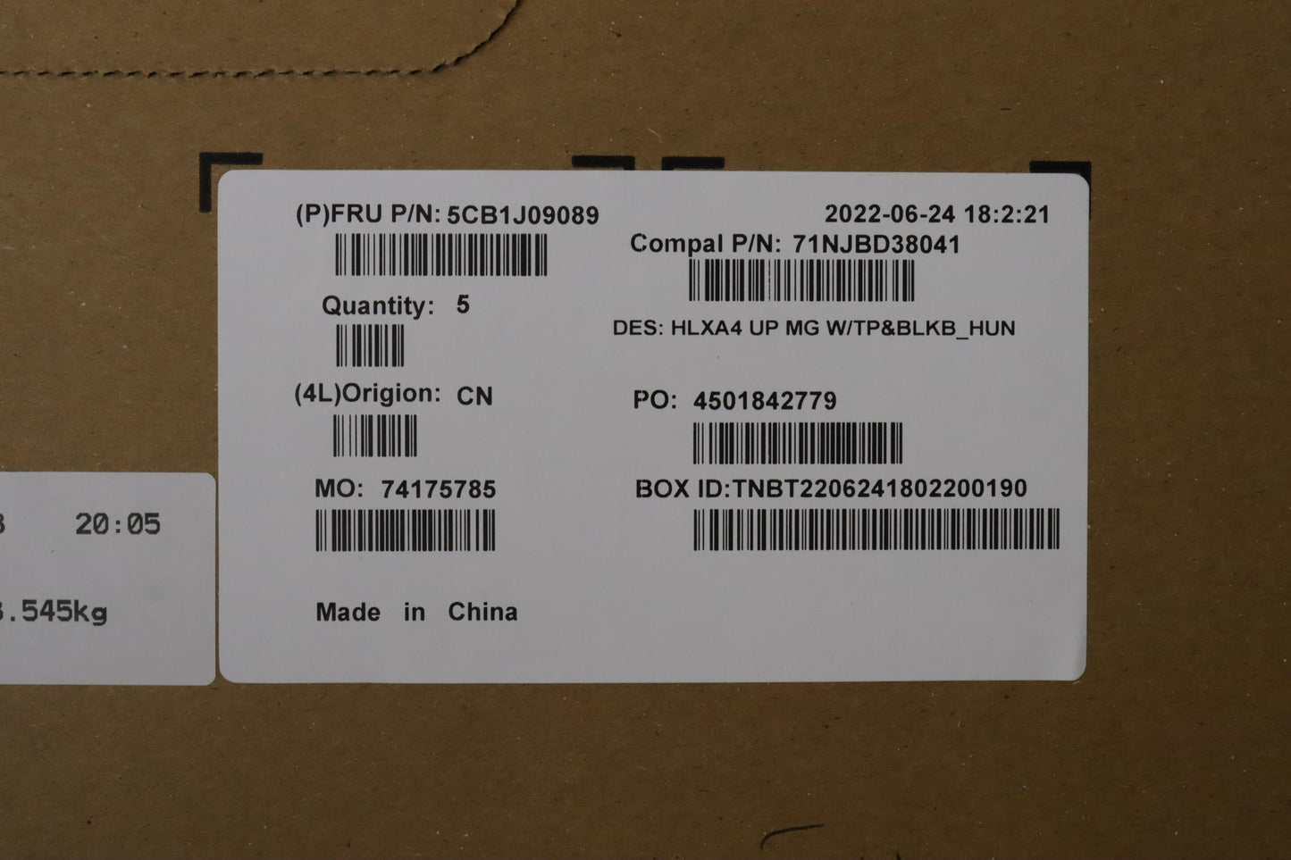 Lenovo Cover Upper Case Assembly Hun - 5CB1J09089