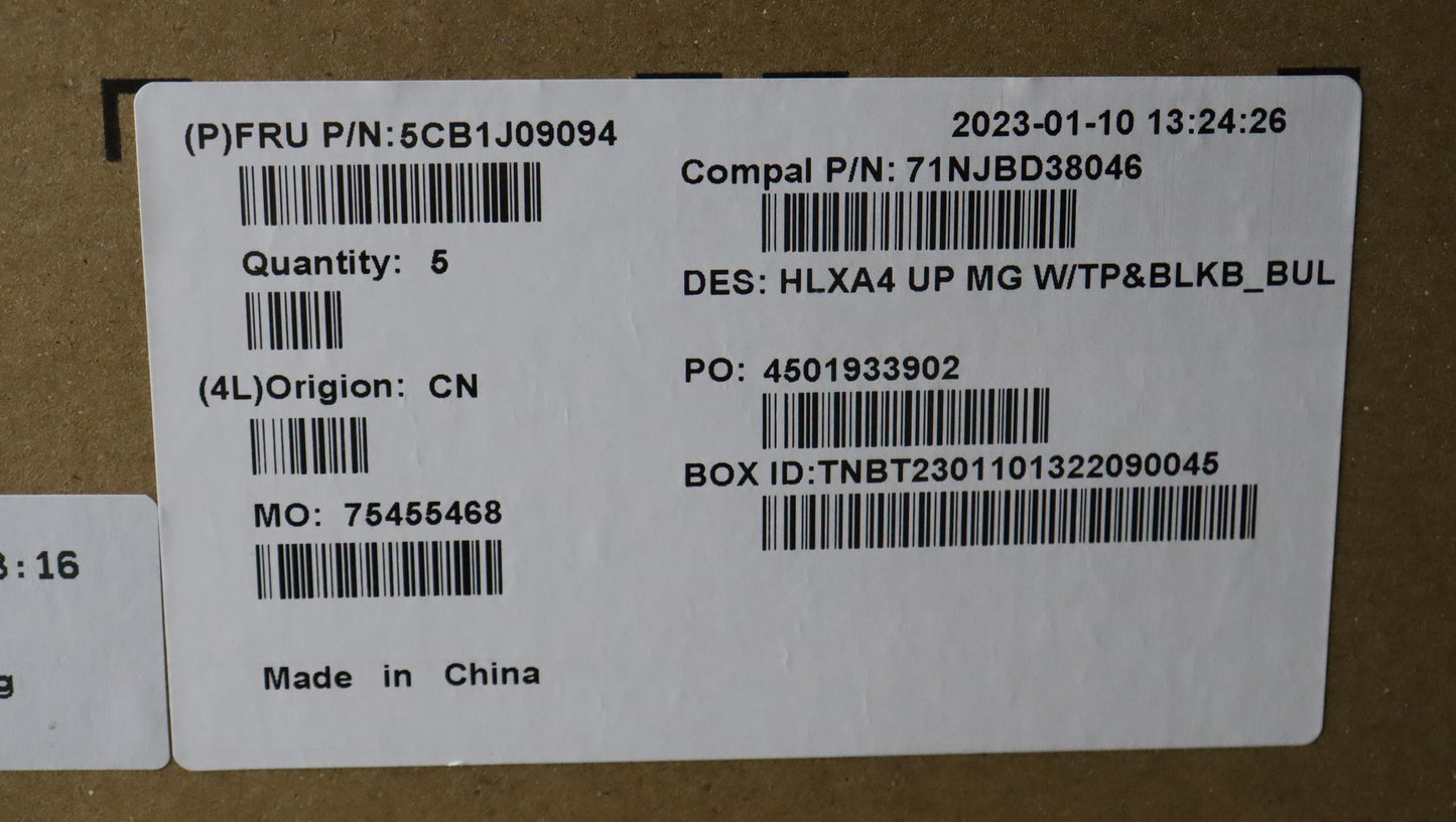 Lenovo Cover Upper Case Assembly Bul - 5CB1J09094
