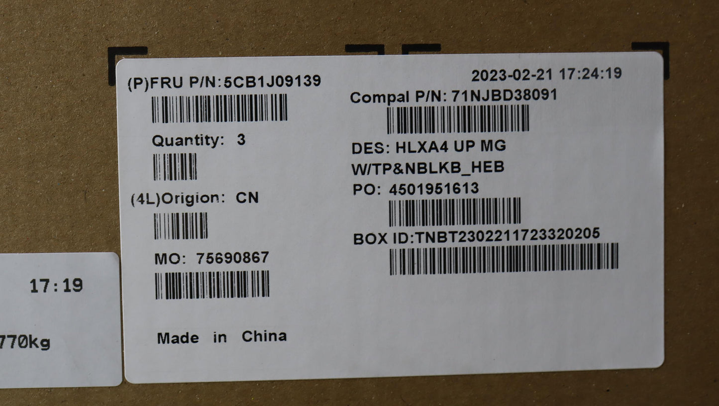 Lenovo Cover Upper Case Assembly Hbw - 5CB1J09139