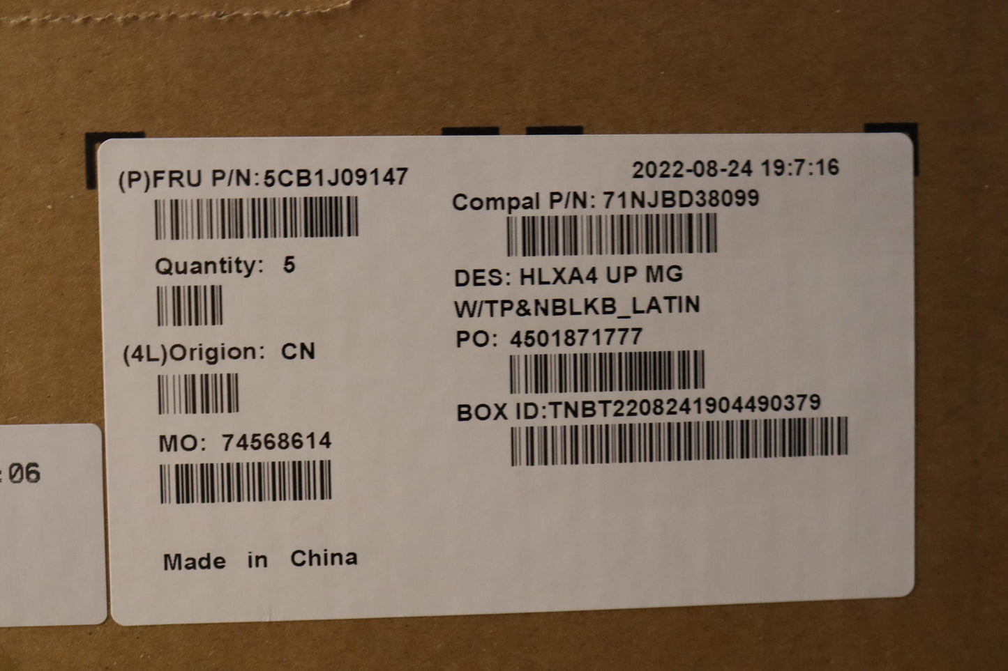 Lenovo Cover Upper Case Assembly La S - 5CB1J09147