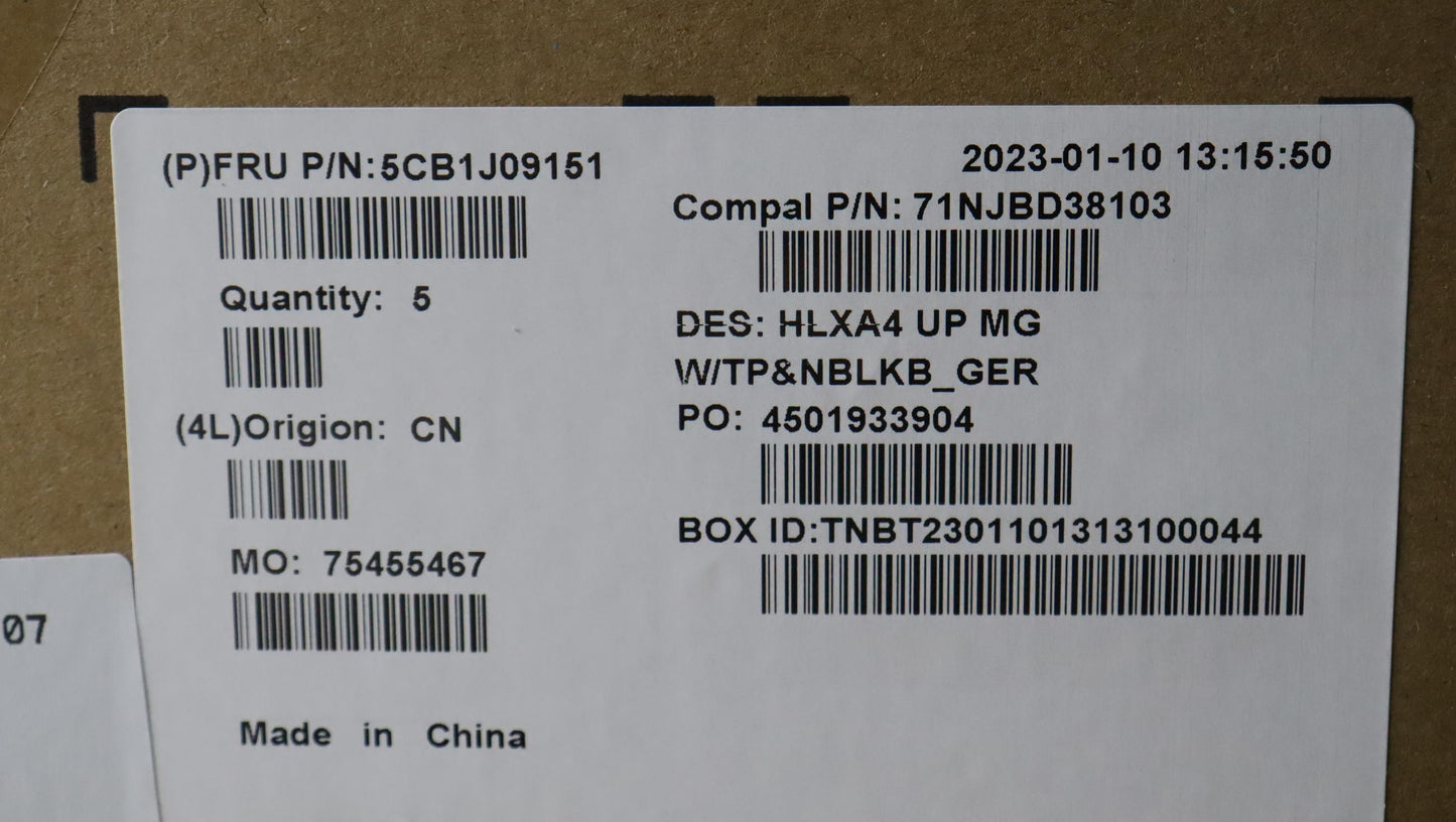 Lenovo Cover Upper Case Assembly Ger - 5CB1J09151
