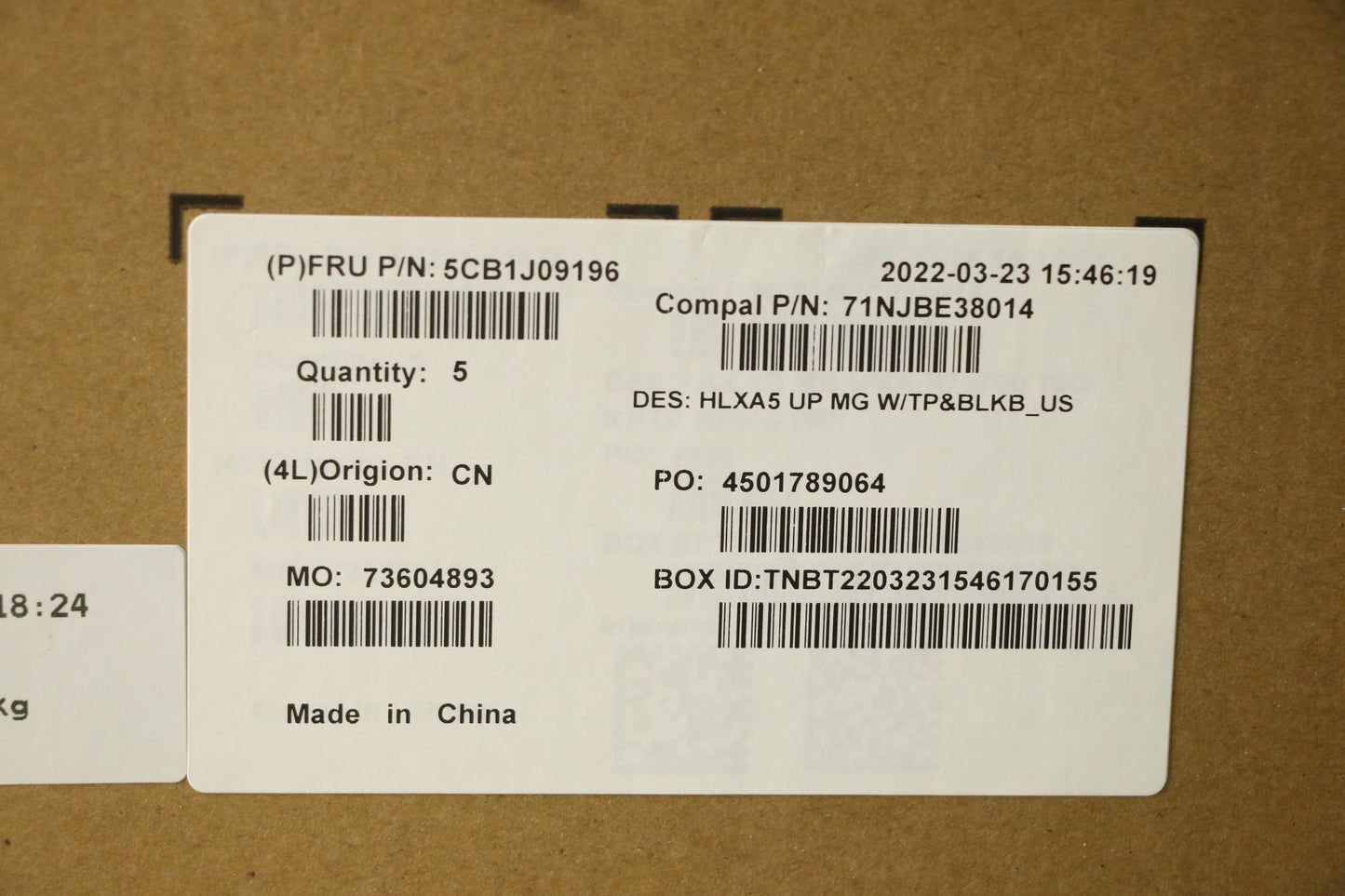 Lenovo Cover Upper Case Assembly Eng - 5CB1J09196