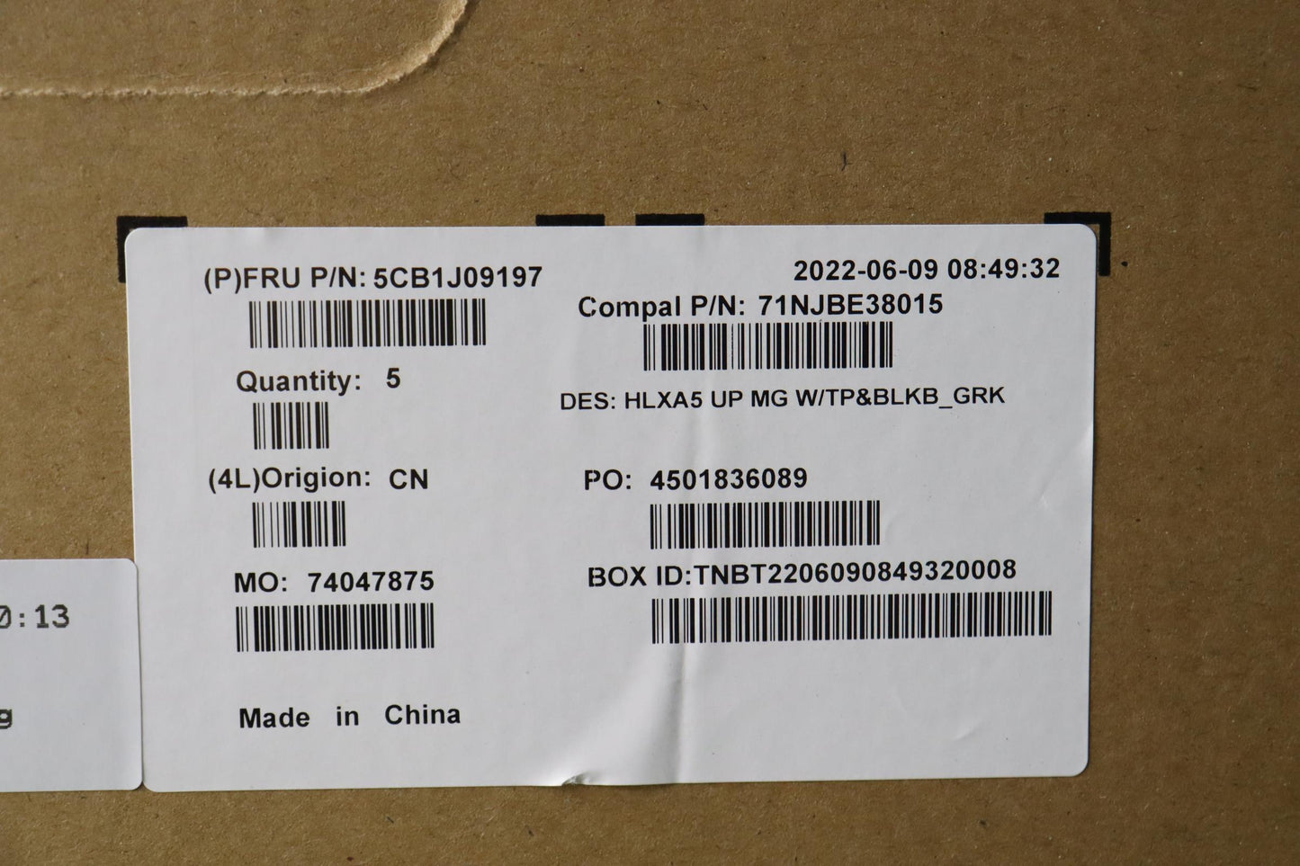 Lenovo Cover Upper Case Assembly Gre - 5CB1J09197