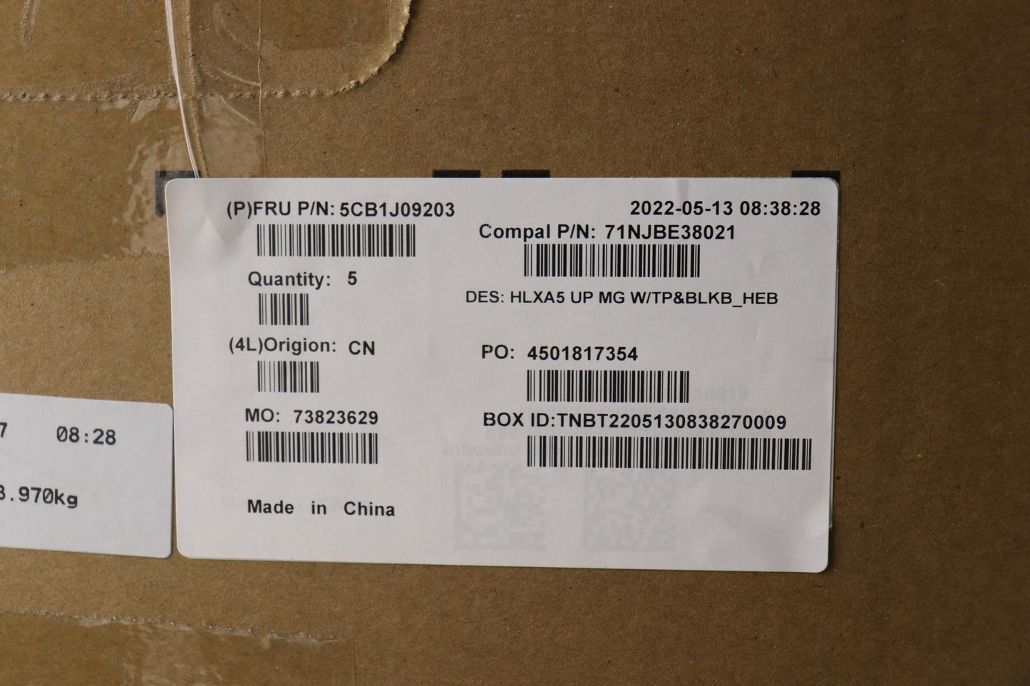 Lenovo Cover Upper Case Assembly Hbw - 5CB1J09203