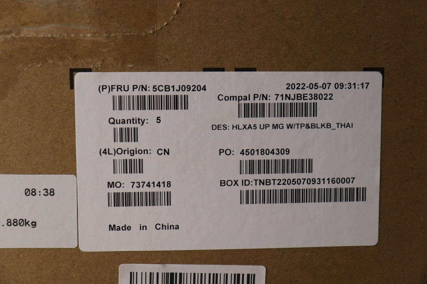 Lenovo Cover Upper Case Assembly Thai - 5CB1J09204
