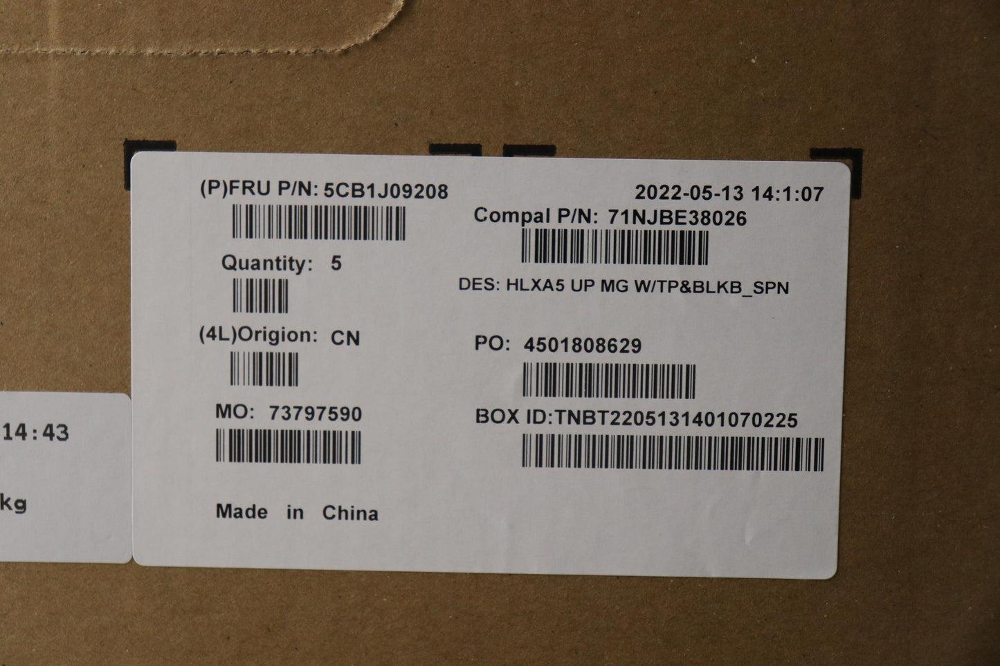 Lenovo Cover Upper Case Assembly Spa - 5CB1J09208