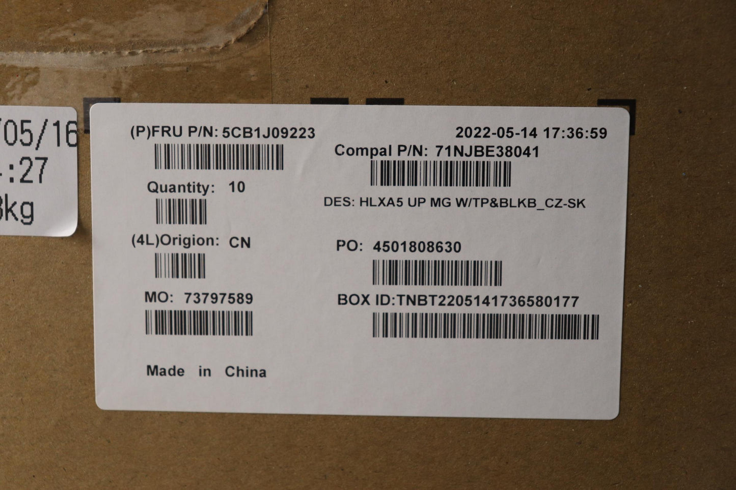 Lenovo Cover Upper Case Assembly Cze/ - 5CB1J09223