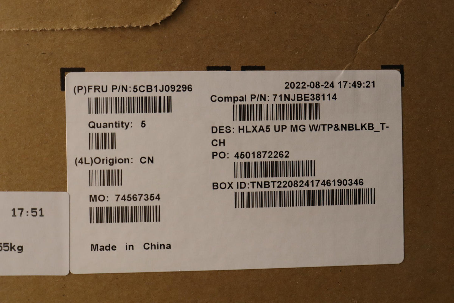 Lenovo Cover Upper Case Assembly Tc C - 5CB1J09296