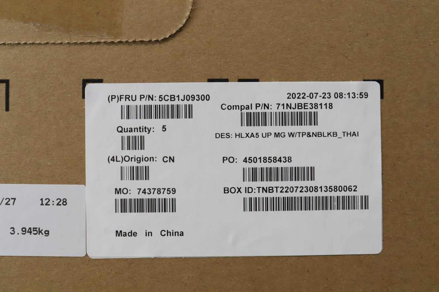 Lenovo Cover Upper Case Assembly Thai - 5CB1J09300