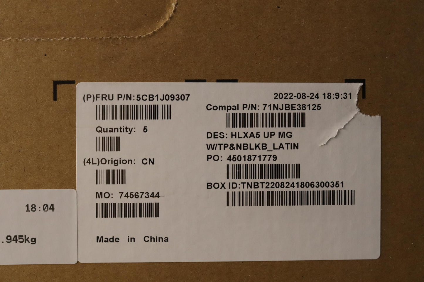 Lenovo Cover Upper Case Assembly La S - 5CB1J09307