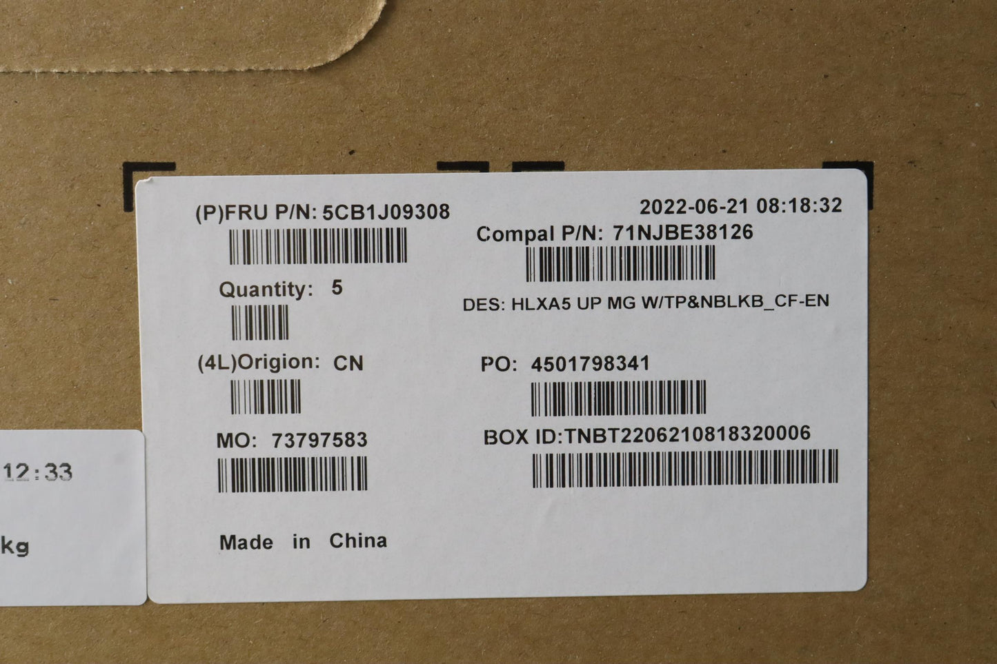 Lenovo C-Cover with Keyboard, Canadian French-English, Non-Backlight - 5CB1J09308