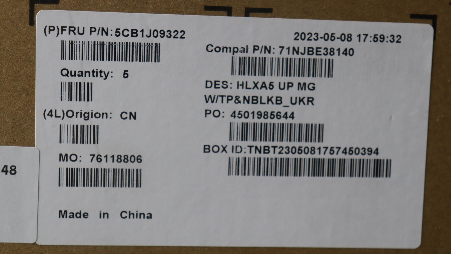 Lenovo Cover Upper Case Assembly Ukr - 5CB1J09322