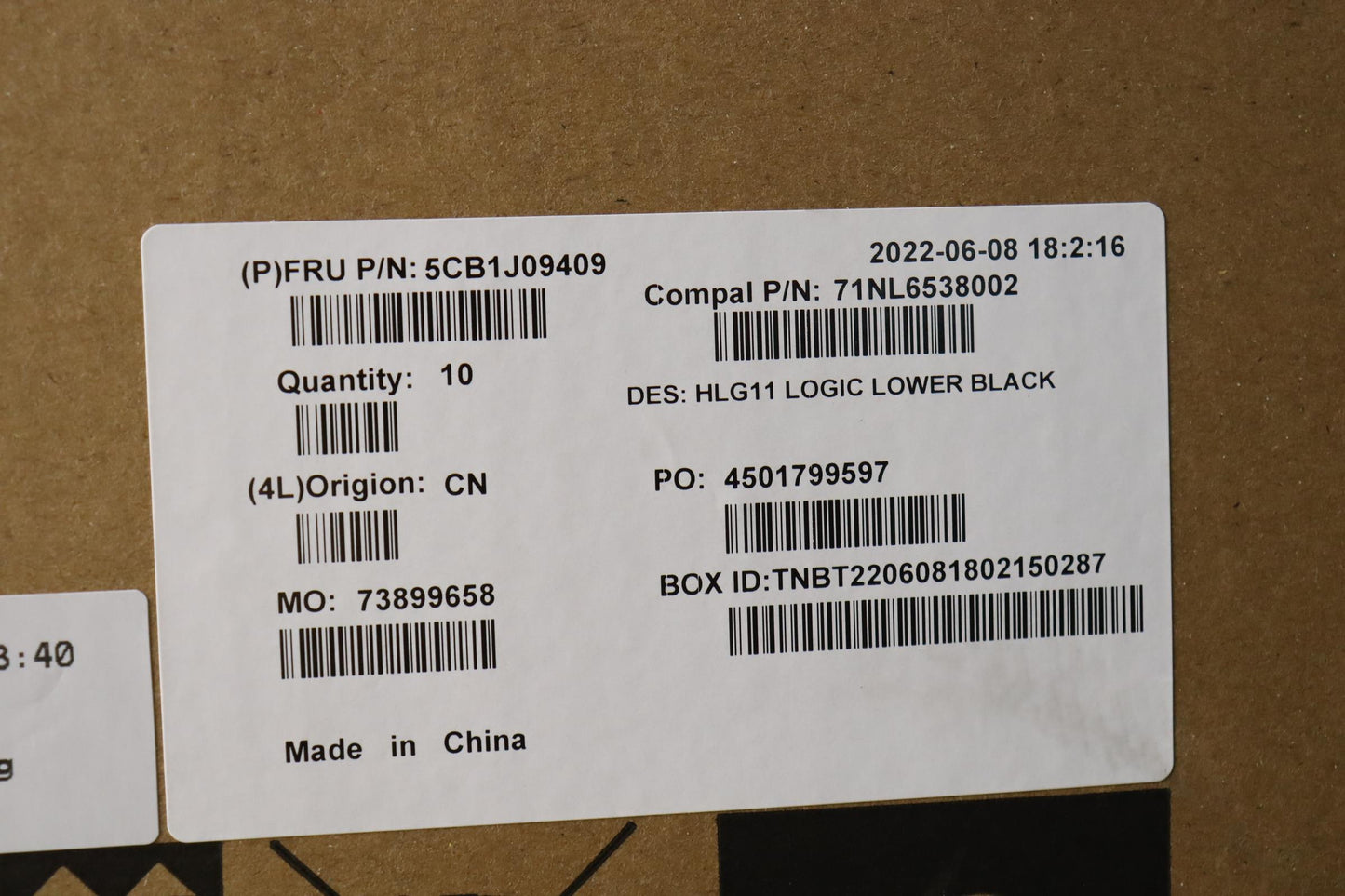 Lenovo Cover Lower Case C 82Sa Black - 5CB1J09409