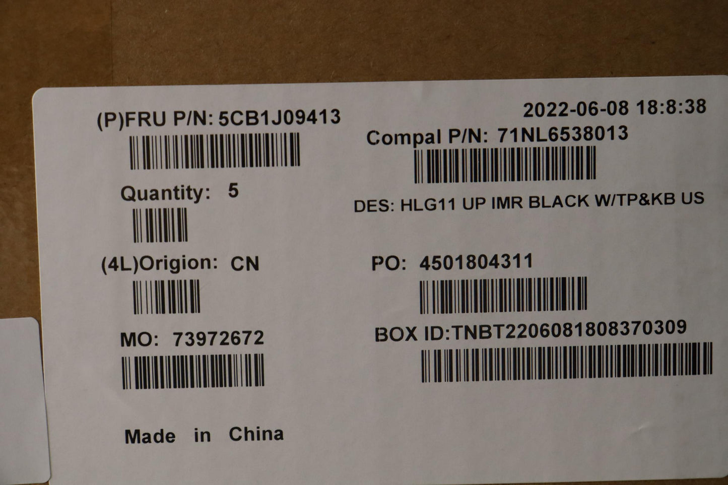 Lenovo Cover Upper Case Asmeng C 82Sa - 5CB1J09413