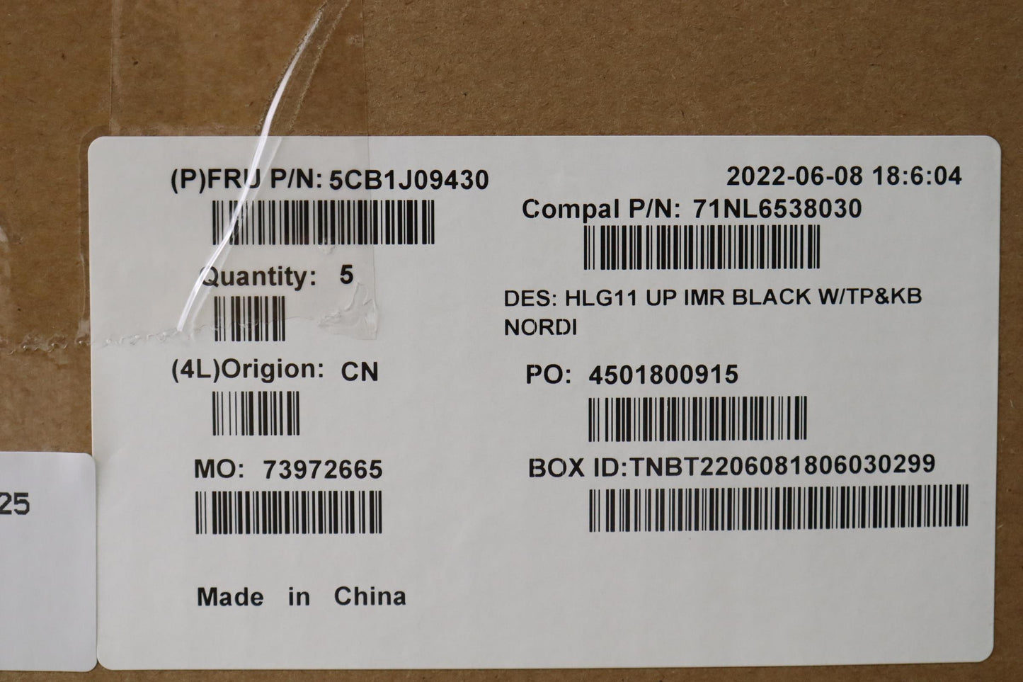 Lenovo Cover Upper Case Asmnordic C 8 - 5CB1J09430