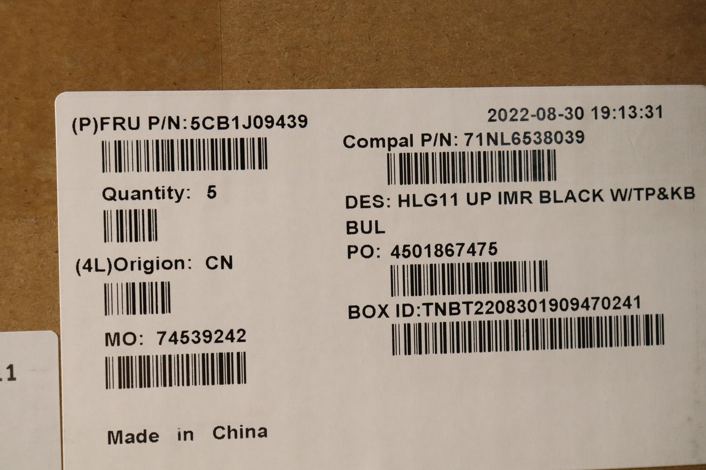 Lenovo Cover Upper Case Asmbul C 82Sa - 5CB1J09439