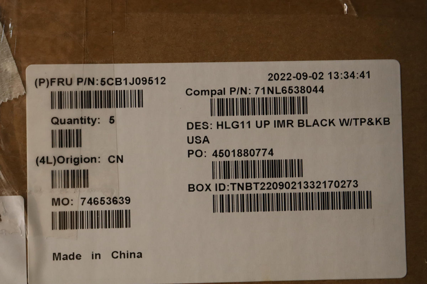 Lenovo Cover Upper Case Asmusa Eng C - 5CB1J09512