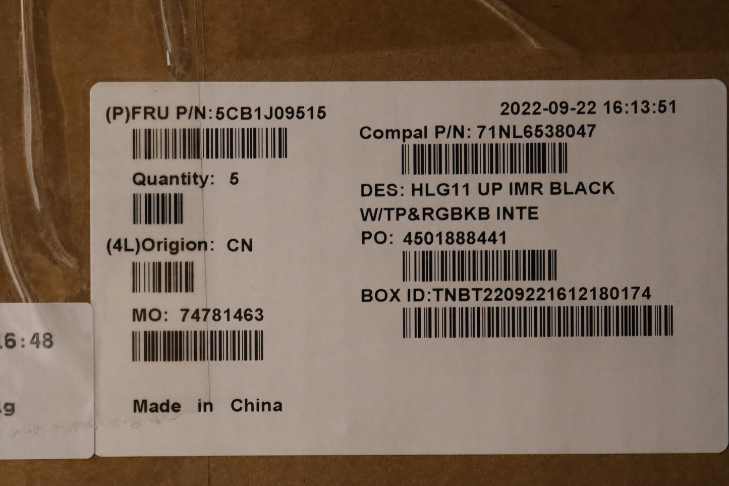 Lenovo Cover Uppercaseasmeuroeng C82S - 5CB1J09515
