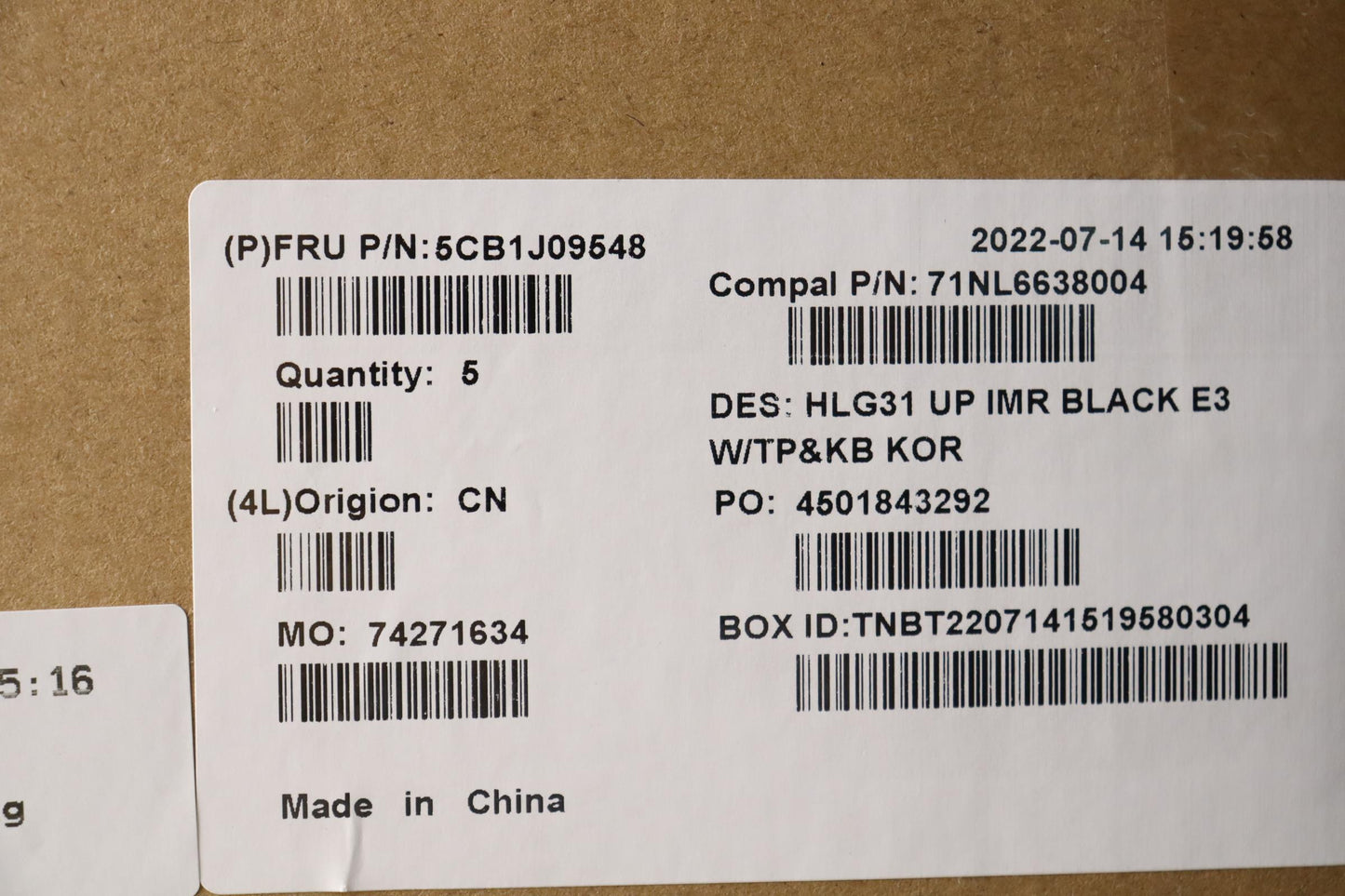 Lenovo Cover Uppercaseasmkor C82Sa E3 - 5CB1J09548