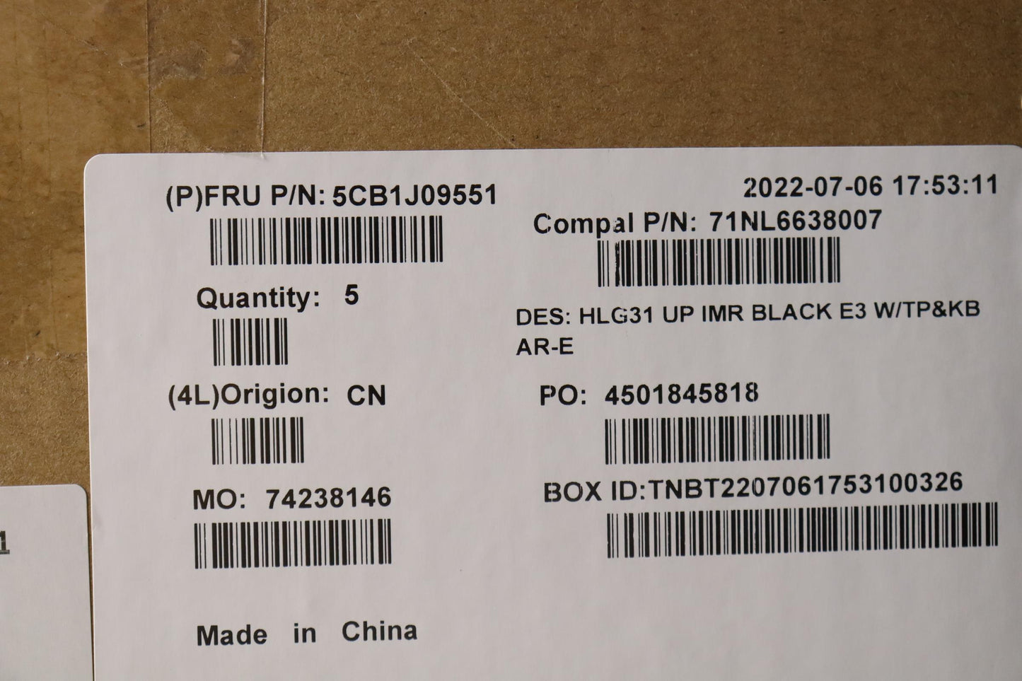 Lenovo Cover Uppercaseasmara C82Sa E3 - 5CB1J09551