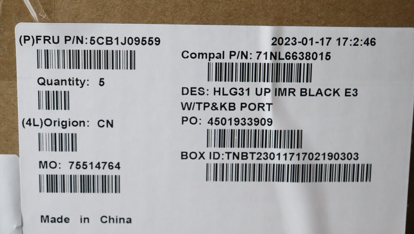 Lenovo Cover Uppercaseasmpor C82Sa E3 - 5CB1J09559