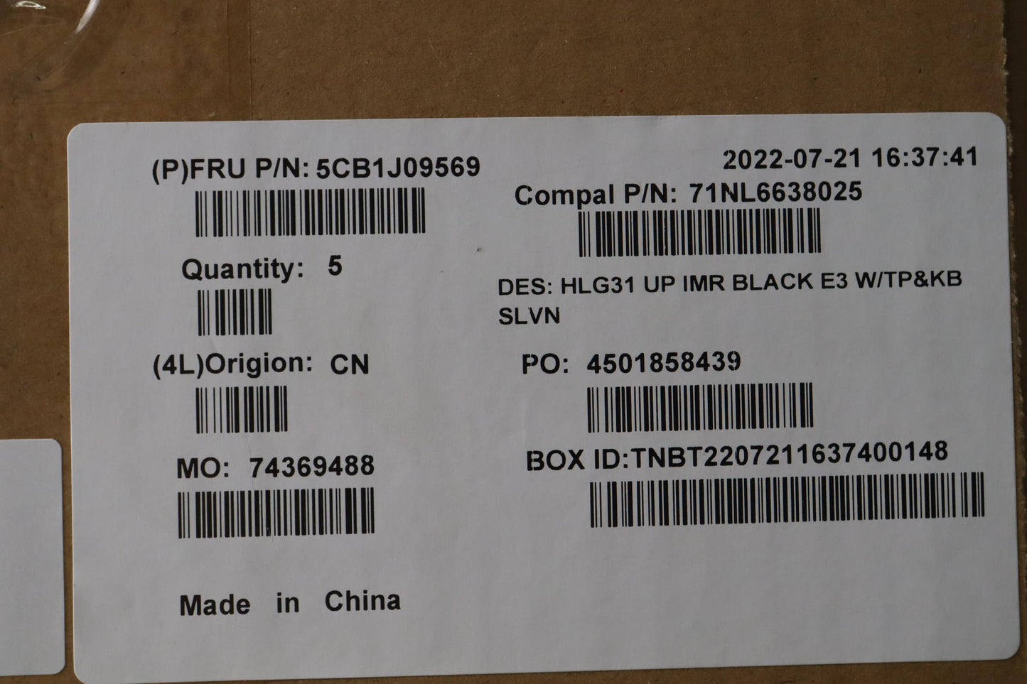Lenovo Cover Uppercaseasmslv C82Sa E3 - 5CB1J09569