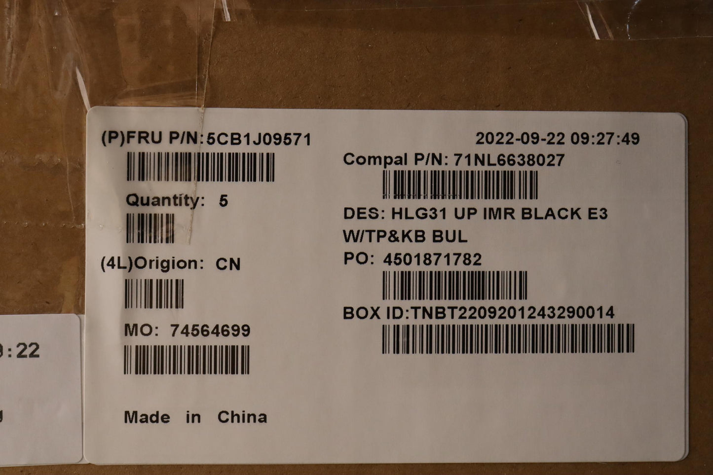 Lenovo Cover Uppercaseasmbul C82Sa E3 - 5CB1J09571