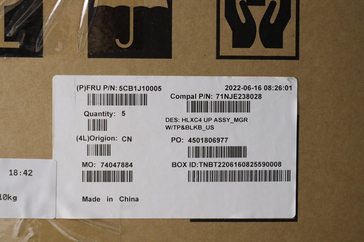 Lenovo Cover Upper Case Assembly Eng - 5CB1J10005