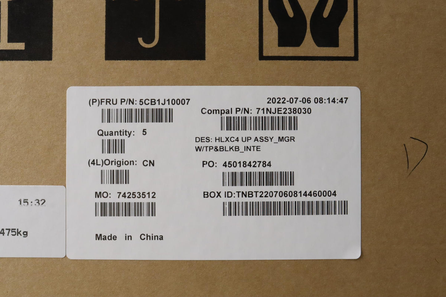 Lenovo Cover Upper Case Assembly Euro - 5CB1J10007