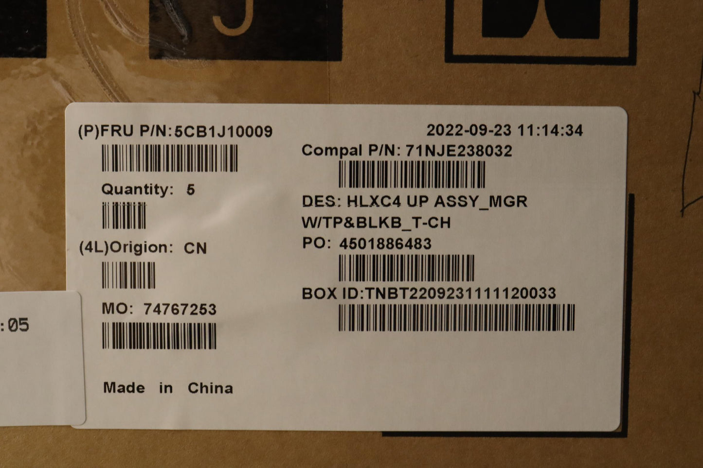 Lenovo Cover Upper Case Assembly Tc C - 5CB1J10009