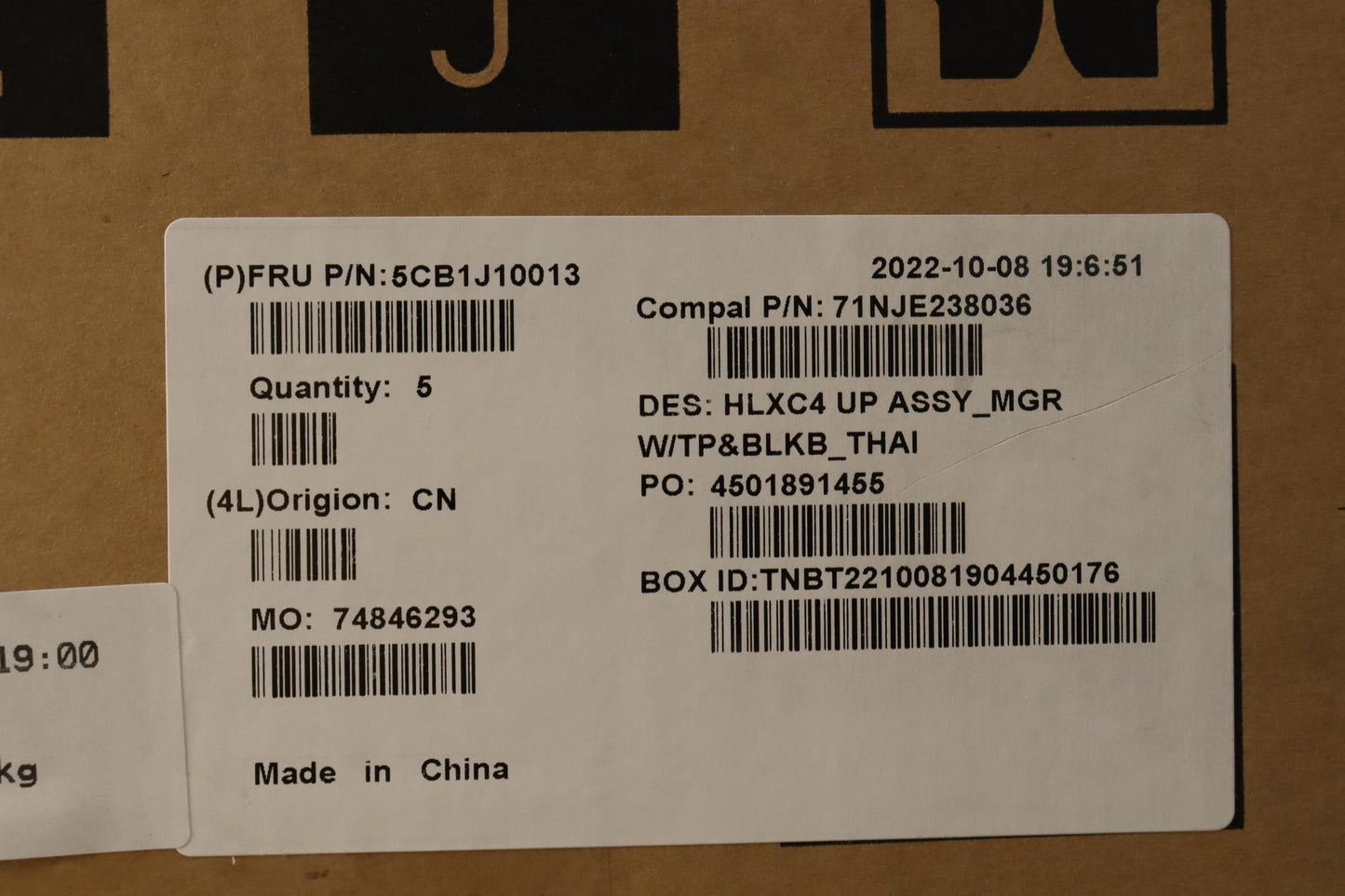 Lenovo Cover Upper Case Assembly Thai - 5CB1J10013