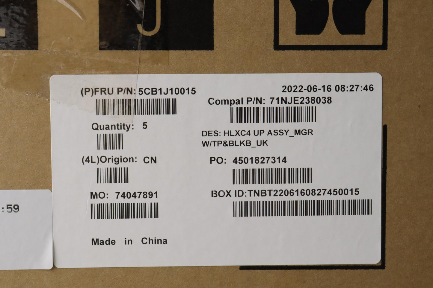 Lenovo Cover Upper Case Assembly Uke - 5CB1J10015