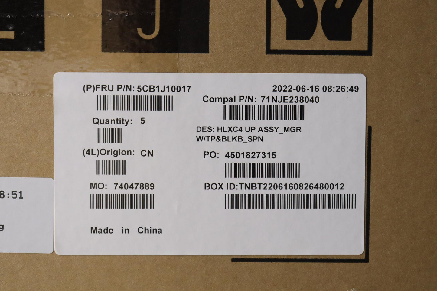Lenovo Cover Upper Case Assembly Spa - 5CB1J10017