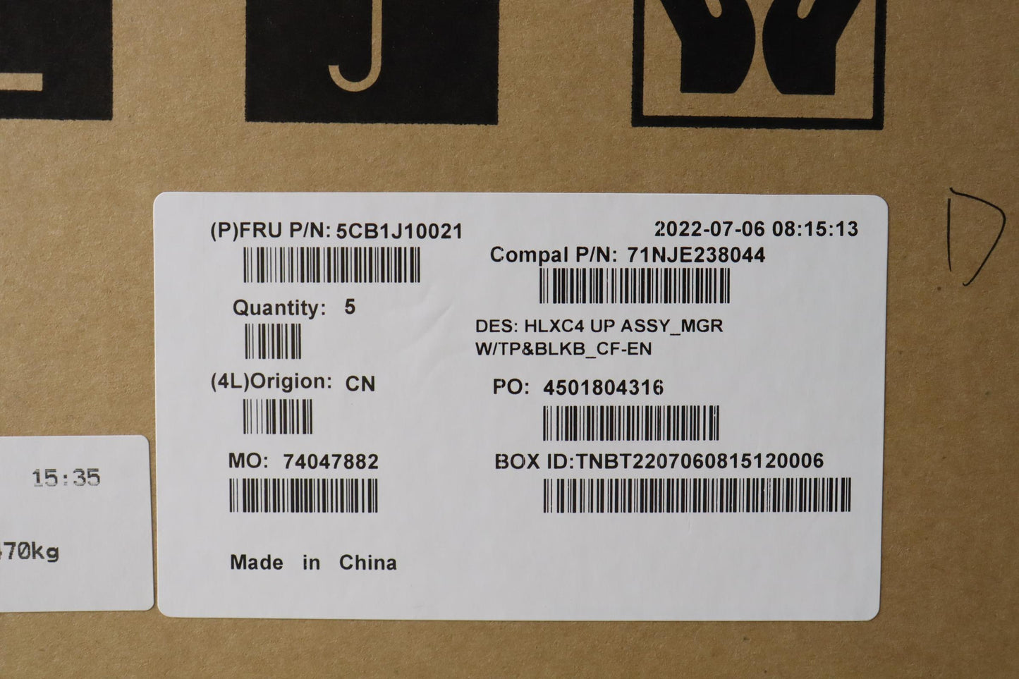 Lenovo Cover Upper Case Assembly Fra/ - 5CB1J10021