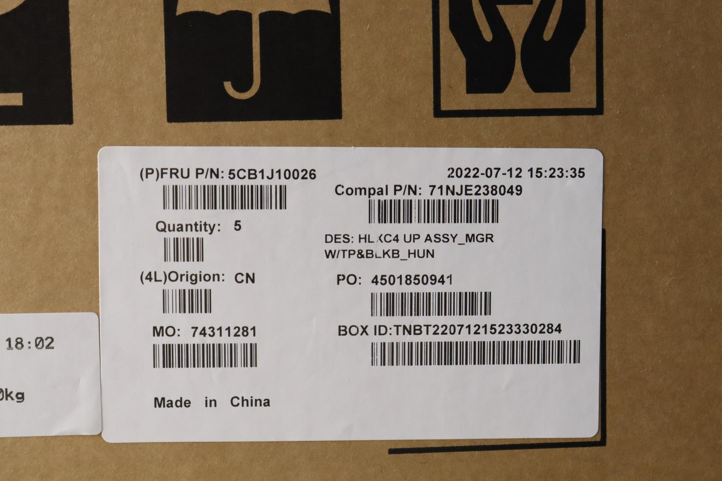Lenovo Cover Upper Case Assembly Hun - 5CB1J10026