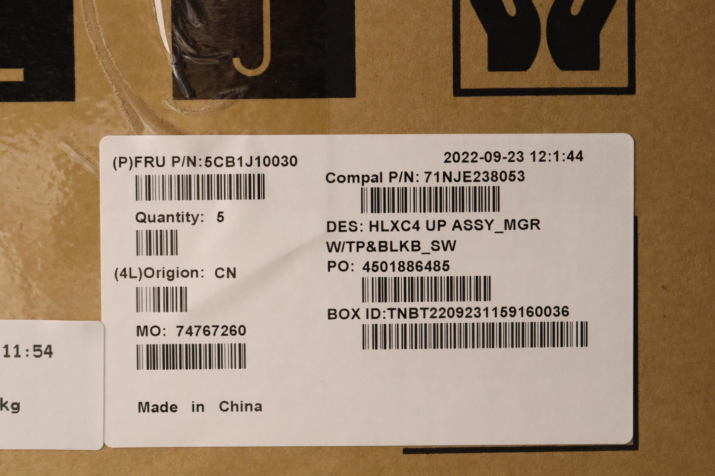 Lenovo Cover Upper Case Assembly Sws - 5CB1J10030