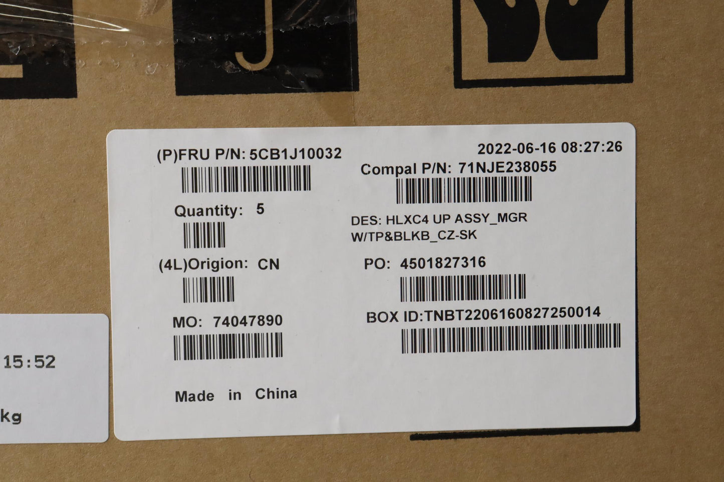 Lenovo Cover Upper Case Assembly Cze/ - 5CB1J10032
